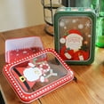 thumbnail image 3 of Multi-Purpose Gift Box with Lid Santa Claus Pattern New Year Gift Packaging Tin Box for Home, 3 of 8