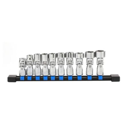 DieHard 3/8' Drive 6-Point Flex Socket Set, Metric, 10-Piece