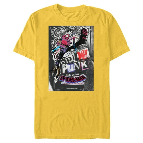 Marvel Spider-Man: Across the Spider-Verse Hobie Poster - Short Sleeve Blended T-Shirt for Adults - Customized-Yellow