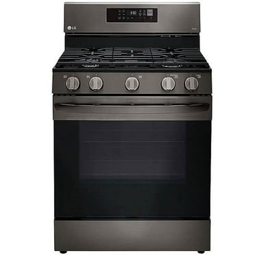 LG 30” 5.8 cu ft Slide-In Gas Range Double Oven Print Proof Stainless Steel