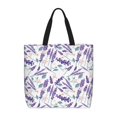 thumbnail image 1 of Easygdp Lavender Flowers Bolsa Tote para Mujer, Bolso de Hombro para Trabajo, Playa, Viajes, Compras y Supermercado, 1 of 7