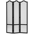 thumbnail image 5 of Jostyle 3 Panel Acrylic Room Divider Privacy Screen Translucent Folding Partition with Paulownia Wood Frame Black, Shatterproof & Space-Saving for Living Room, Bedroom, Office, 5 of 10