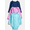 Blue Multi, variant on Wonder Nation Baby Girls Bodysuit with Long Sleeves, Sizes 0-24 Months