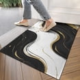 thumbnail image 4 of Black White Gold Marble Pattern Door Rugs,Washable Non Slip Door Mats Indoor,Decorative Door Mats,Entry Mat Indoor for Entrance,Bedroom,Kitchen,Bathroom,17"x30", 4 of 6