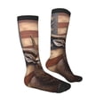 thumbnail image 4 of Lsque Deer American Flag Wall Printed Crew Socks Men's Women's LightWeight Thin Casual Calf Socks ,Knee High Socks,Cotton Socks, 4 of 9