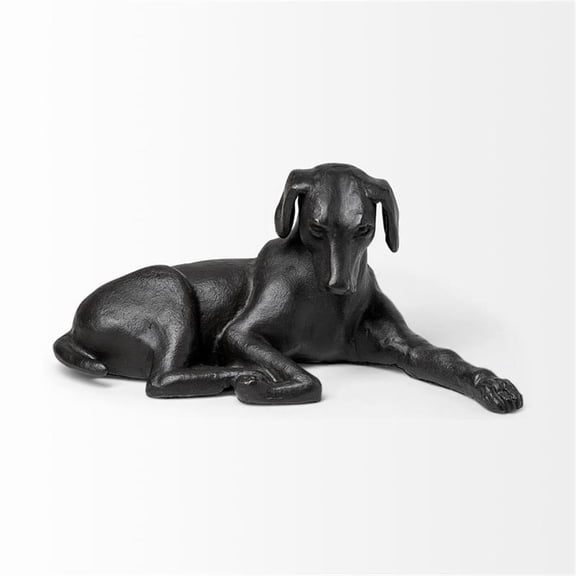 Mercana Czar Cast black metal Labrador Retriever decorative object