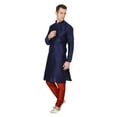 thumbnail image 2 of Mens Silk Blend Indian Wear Basic Solid Kurta Churidaar Mens Silk Sherwani, 2 of 4