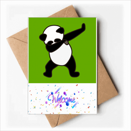 Panda Food Posture Welcome Back Greeting Cards Envelopes Blank