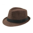 thumbnail image 2 of Vnanda Womens & Mens Wide Brim Fedora Hats Felt Panama Cap Casual Hats with Belt, 2 of 7