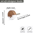 thumbnail image 3 of Perilla Home Set of 6 Wooden Knobs for Cabinet & Drawers Decorative Knobs for Dresser Kitchen Cabinet Vienna Knobs for Room Hardware Cupboard Door Knobs Dresser Wardrobe and Drawer Pulls (Brown), 3 of 7