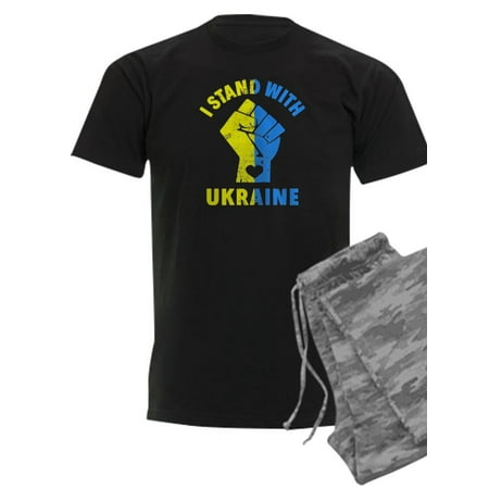 

CafePress - I Stand With Ukraine Pride Ukrainian Flag Pajamas - Men s Dark Pajamas