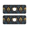 thumbnail image 7 of Yayeee Faucet Mat for Kitchen Sink 14.7" Diatomite Long Splash Guard Pad, Navy Blue Art Pattern, 2 Pack, 7 of 7