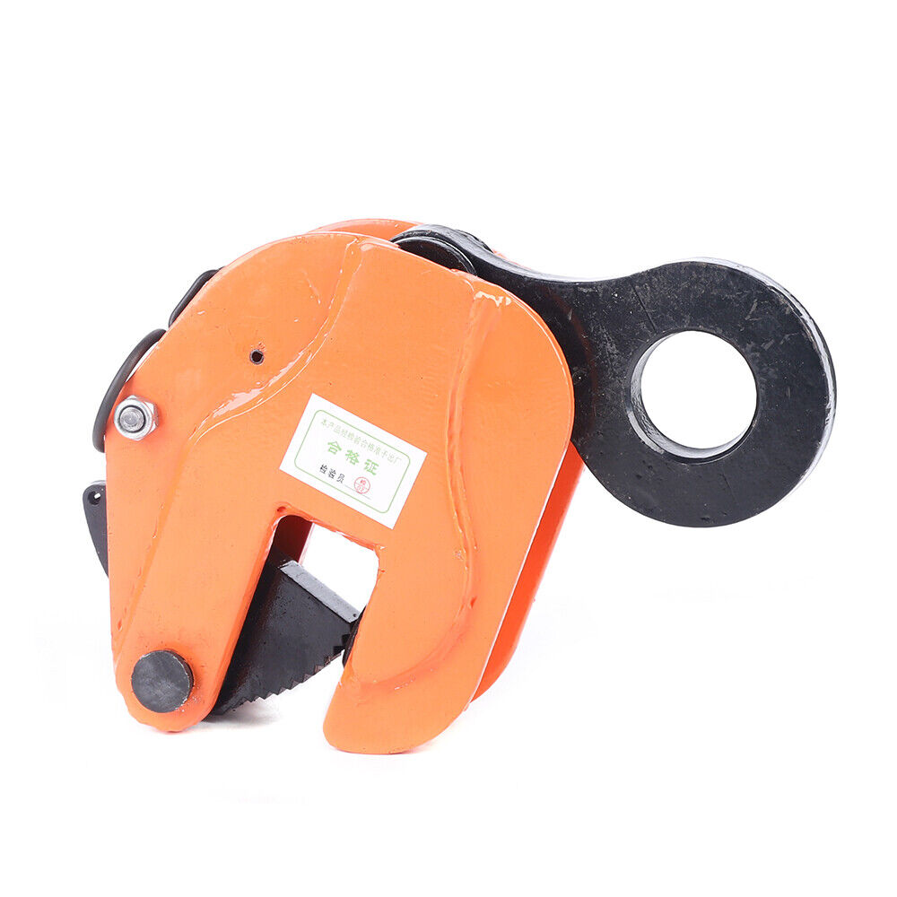 Fichiouy 3T Vertical Crane Hanging Steel Plate Clamp Heavy Duty Industrial Sheet Metal Lifting Clamp