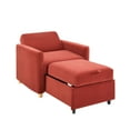 thumbnail image 2 of Serta Carly Scandinavian Style Convertible Chair, Red Fabric, 2 of 8