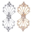 thumbnail image 1 of 2 Pares de Ganchos de Corchete de Boda de Cristal Y Cierres para Coser en Los Ojos SM SunniMix Hebilla de diamante de imitación de cristal, 1 of 8