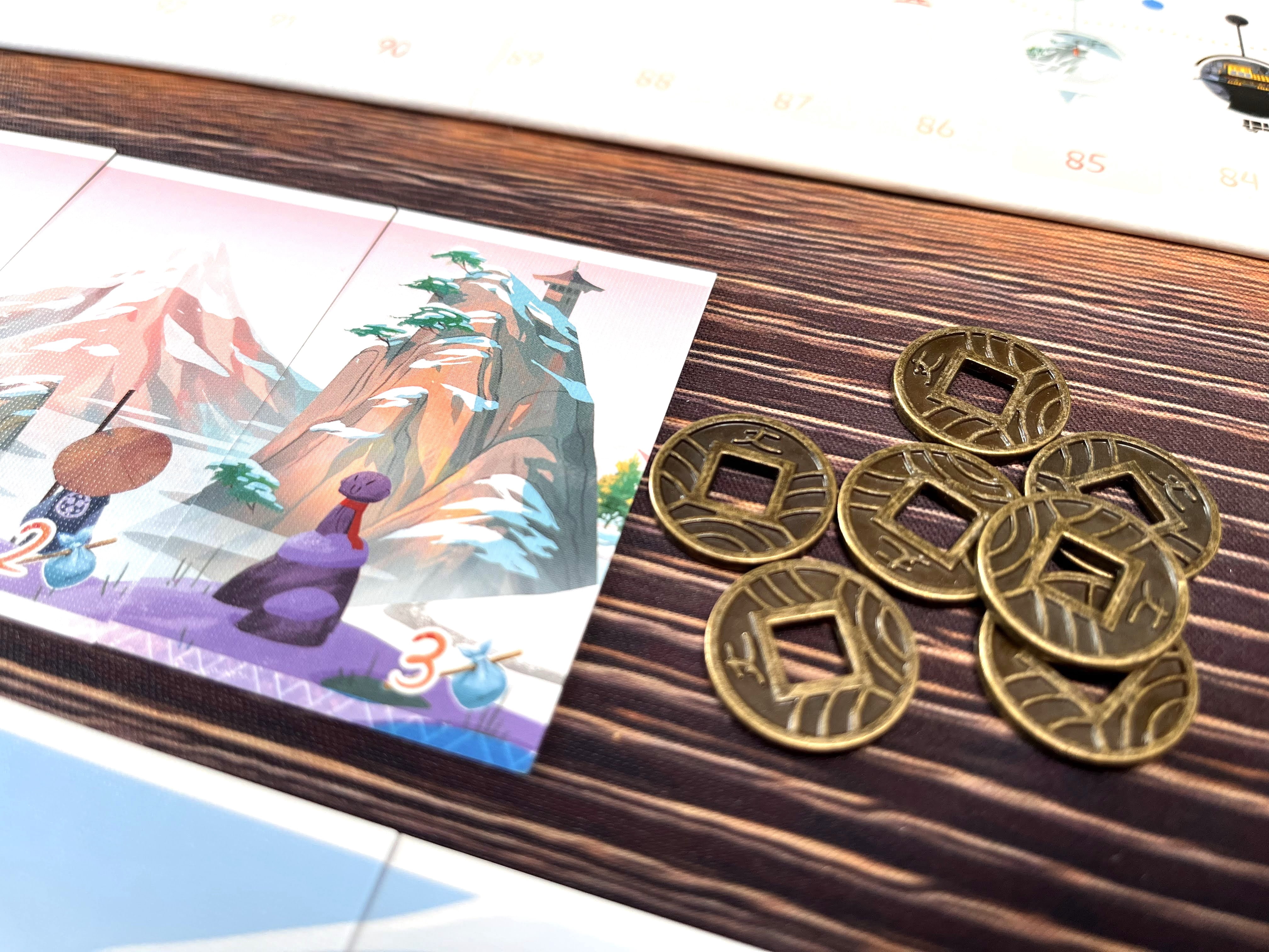 Metal Coins for Tokaido from Stonemaier Games - 50 Gold Metal Coins to Enhance Your Gameplay