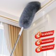 thumbnail image 2 of Long Microfiber Feather Duster (280cm) - Strong Absorption, Flexible Bendable Duster, 2 of 8