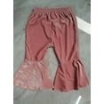 thumbnail image 5 of ITFABS Children Velvet Flare Pants Solid Color Elastic Waistband Trousers, 5 of 5