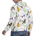 thumbnail image 6 of Honeii Colorful Poodle Dog Pattern Mens Hoodies Men's Loose Sleeve Sweatshirt,Pullover Hooded Sweatshirt for Men,Essentials Hoodie-XX-Large, 6 of 7