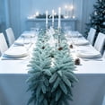 thumbnail image 5 of Blue Christmas Garland 6ft/9ft Uniques Frostys Pines Garland Winter Holiday Decor For Mantel Staircase Tree PVC, 5 of 8