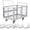 Silver, variant on 6-in-1 Convertible Folding Platform Truck Cart, 2000 lb Heavy-Duty Steel Flatbed w/ Mesh Cage & Basket, 39 x 24 in Deck, Locking Casters for Warehouse/Factory Moving - Black