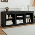 thumbnail image 2 of Dextrus TV Stand for 80 Inches TV, Farmhouse Entertainment Center with Adjustable Shelf & Storage Cabinets, Black, 2 of 9