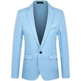 thumbnail image 1 of Traje de talla grande para hombre, estilo coreano, informal, ajustado, de una sola fila, con un botón, para jóvenes, chaqueta de primavera y otoño, traje pequeño, 1 of 6