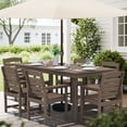 thumbnail image 2 of SERWALL Patio Dining Chair Set of 2,HDPE Outdoor Dining Chairs, Coffee, 2 of 9