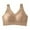 Khaki, variant on Womens Comfortable Lace Underwear Gathered Straps Tank Top Models Soft Lightweight Wirefree Bottoming Bra Support