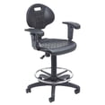 thumbnail image 2 of NPS 6700 Series 22-32" Modern Polyurethane Task Chair with Arms in Black, 2 of 13