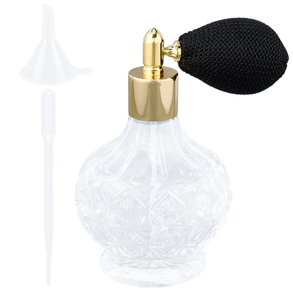 100ml Clear Perfume Bottles Air Bag Perfume Bottle Vintage Atomizer Spray Bottle Refillable Empty Glass Pump Sprayer Makeup Tool