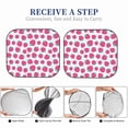 thumbnail image 5 of Kdxio Hand Drawn Strawberry Print 2-Piece Sun Shade Front Windshield - Foldable Car Front Window Sunshades for Most Sedans SUV Truck, 5 of 6