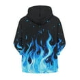 thumbnail image 2 of chaqlin Blue Fire Flame Hoodies for Boys Girls Size 14-16 Full Zip Hoodie Sweatshirt Casual Long Sleeve Jacket Kids School Coat with Pocket, 2 of 7