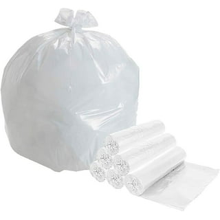 Plasticplace Simplehuman* Code V Compatible Drawstring Trash Bags, 4.2-4.8 Gallon (200 Count), White