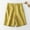 Yellow, variant on JJHGVB Linen Shorts for Women Women Linen Shorts Wide Leg Shorts for Women Beach Cropped Trousers Elastic Waist Shorts Below the Knee Linen Bermuda Shorts for Women Dress Shorts for Women Beige L