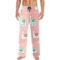 thumbnail image 2 of FREEAMG Llama Cotton Pajama Pant for Men, Super Soft Lightweight Lounge Pajama Bottoms Drawstring Sleepwear Pant with 2 Pockets, 2 of 7