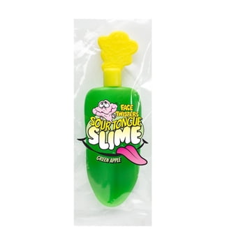 Face Twisters Sour Tongue Slime, Squeeze Liquid Candy, Blue