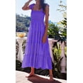 thumbnail image 2 of Women Dresses 2024 Summer Floral Sleeveless Maxi Dress Casual Spaghetti Strap Tiered Flowy Beach Long Dress, 2 of 6