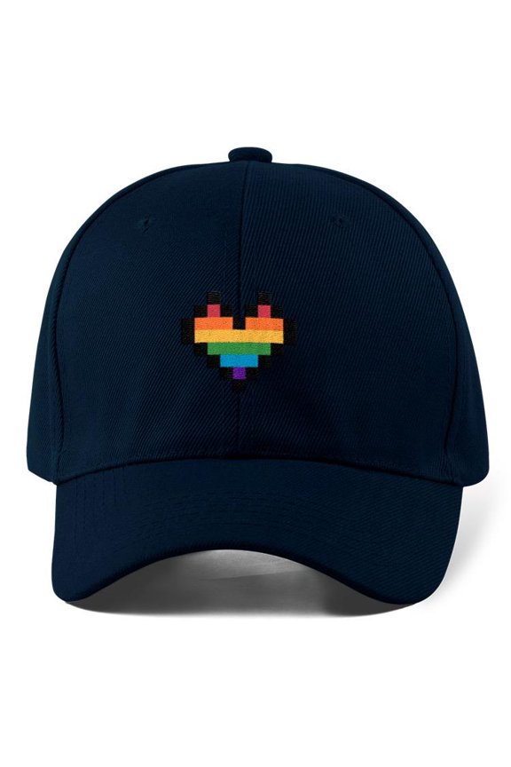 Pixelart 8bit Ainbow Heart Hat -Image by Shutterstock, Small