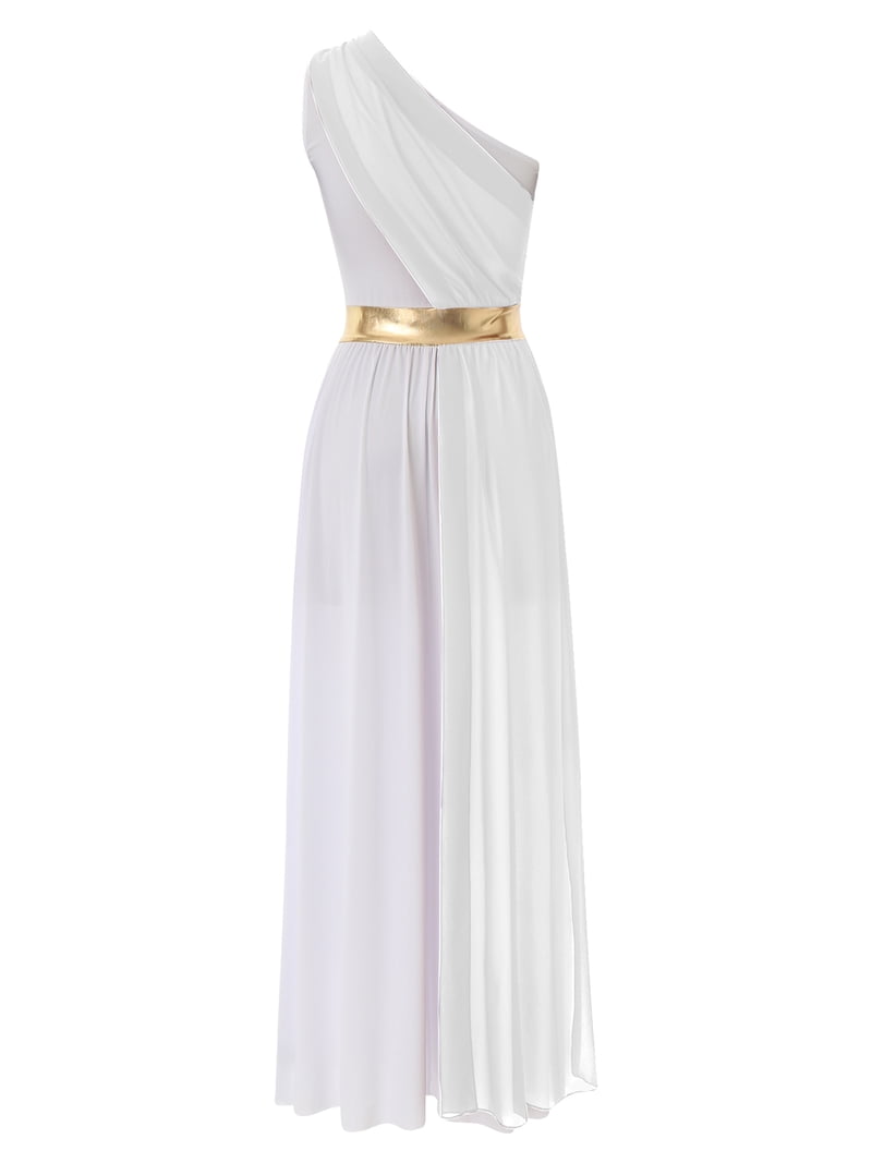CHICTRY Women Greek Toga Roman Hero Queen Tunic One Shoulder Ruffles Maxi Gown Dress White S - Walmart.com CHICTRY Women Greek Toga Roman Hero Queen Tunic One Shoulder Ruffles Maxi Gown Dress White S - Walmart.com