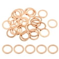 thumbnail image 1 of Anillo de sellado de cobre Uxcell M18 30Pcs Junta de sellado plana métrica para tornillos y pernos 0.94 x 0.71 x 0.06, 1 of 5