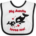 thumbnail image 3 of Inktastic My Auntie Loves Me Orca Family Boys or Girls Baby Bib, 3 of 4