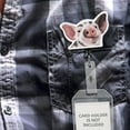 thumbnail image 4 of WIRESTER Set 4pcs Acrylic Key Card Holder Belt Clip Reel Id Badge Retractable - Baby Pig & Black White Brown Guinea Pig & Raccoon & Black Spots Baby Pig, 4 of 5