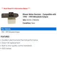 thumbnail image 2 of Blower Motor Resistor - Compatible with 1990 - 1999 Mitsubishi Eclipse 1991 1992 1993 1994 1995 1996 1997 1998, 2 of 2