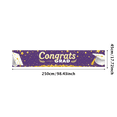 thumbnail image 6 of Purple Congrats Grad Banner with Golden Elements Balloons and Tassel Decors Backdrop Party Supplies for Graduation Party Photography Props Celebration Decorations, 6 of 8