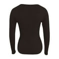 thumbnail image 5 of Oversized Long Sleeve Shirts For Women Loose Crew Neck Solid Color T Shirt Tunic Breathable Fall Winter Work Tee Pullover Outfits Black L, 5 of 5