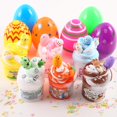 thumbnail image 1 of Huevos de slime de Pascua Funewest, paquete de 6, slime mantequilla, 1 of 7