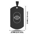 thumbnail image 2 of Stainless Steel Sacred Geometry Vesica Piscis Dog Tag Keychain Circle Ring, 2 of 2