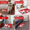 thumbnail image 4 of Inshere Christmas Door Mat, Cute Reindeer Decorative Christmas Rug Outdoor Rug, Low Profile Floor Bath Mat Welcome Mat, Front Doormat Non Slip Mats for Entryway 31.5"x19.6"(Red,White), 4 of 7