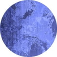 thumbnail image 1 of Ahgly Company Indoor Round Oriental Blue Industrial Area Rugs, 7' Round, 1 of 4